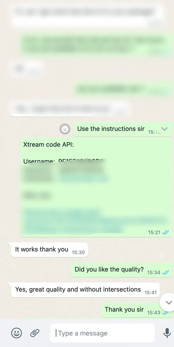 Screenshot: WhatsApp-Chat mit dem Strong 8K Support (5)